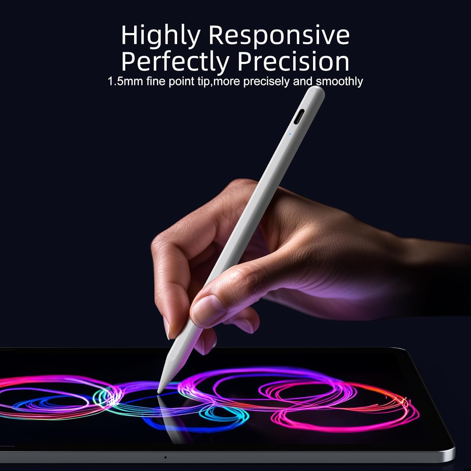 JAMJAKE Stylus Pen for iPad 6th-11th Generation-2X Fast Charge Active Pencil Compatible wi